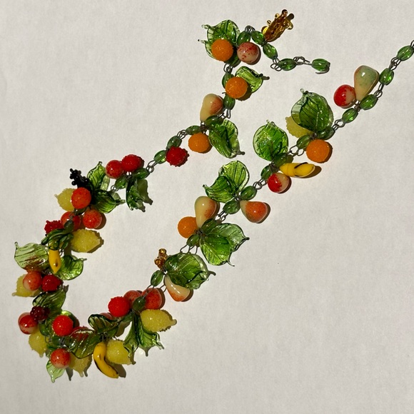 Venetian Glass Tutti Fruity Glass Necklace - Picture 4 of 16